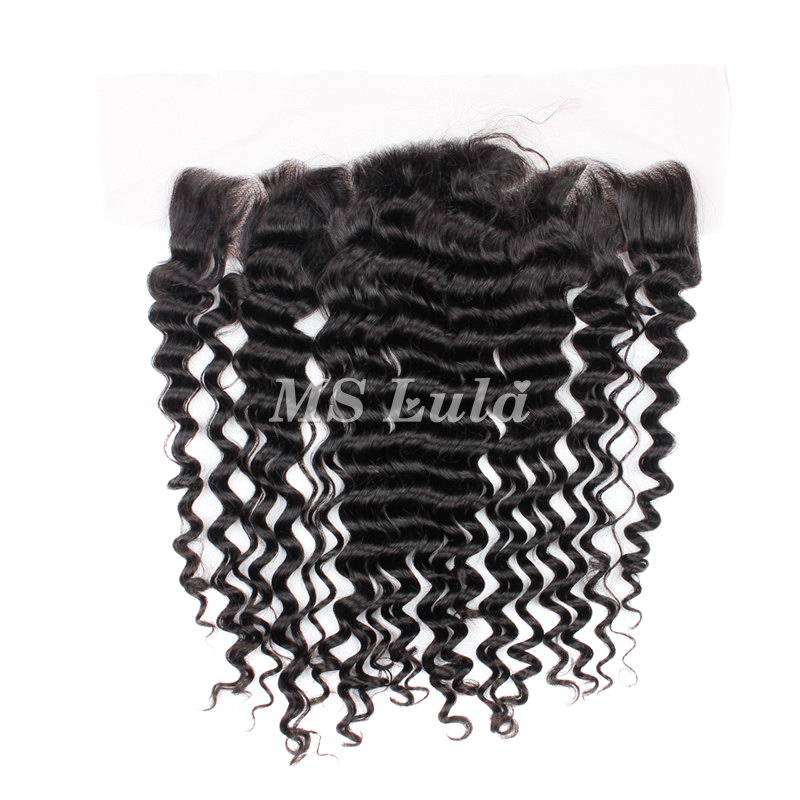 Virgin Hair Deep Wave 13x4 13x6 Transparent Lace Frontal - 图片 4
